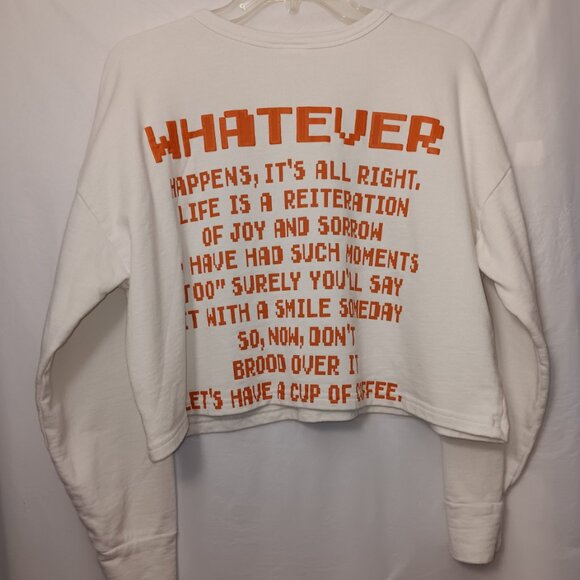 MOUSSY CROPPED SWEATSHIRT " WHATEVE HAPPENS IT'S ALL RIGHT " - Picture 10 of 14